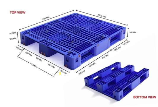 Pallet (1200 X 1000 X 160 MM) BLUE Price ICL Quickpack